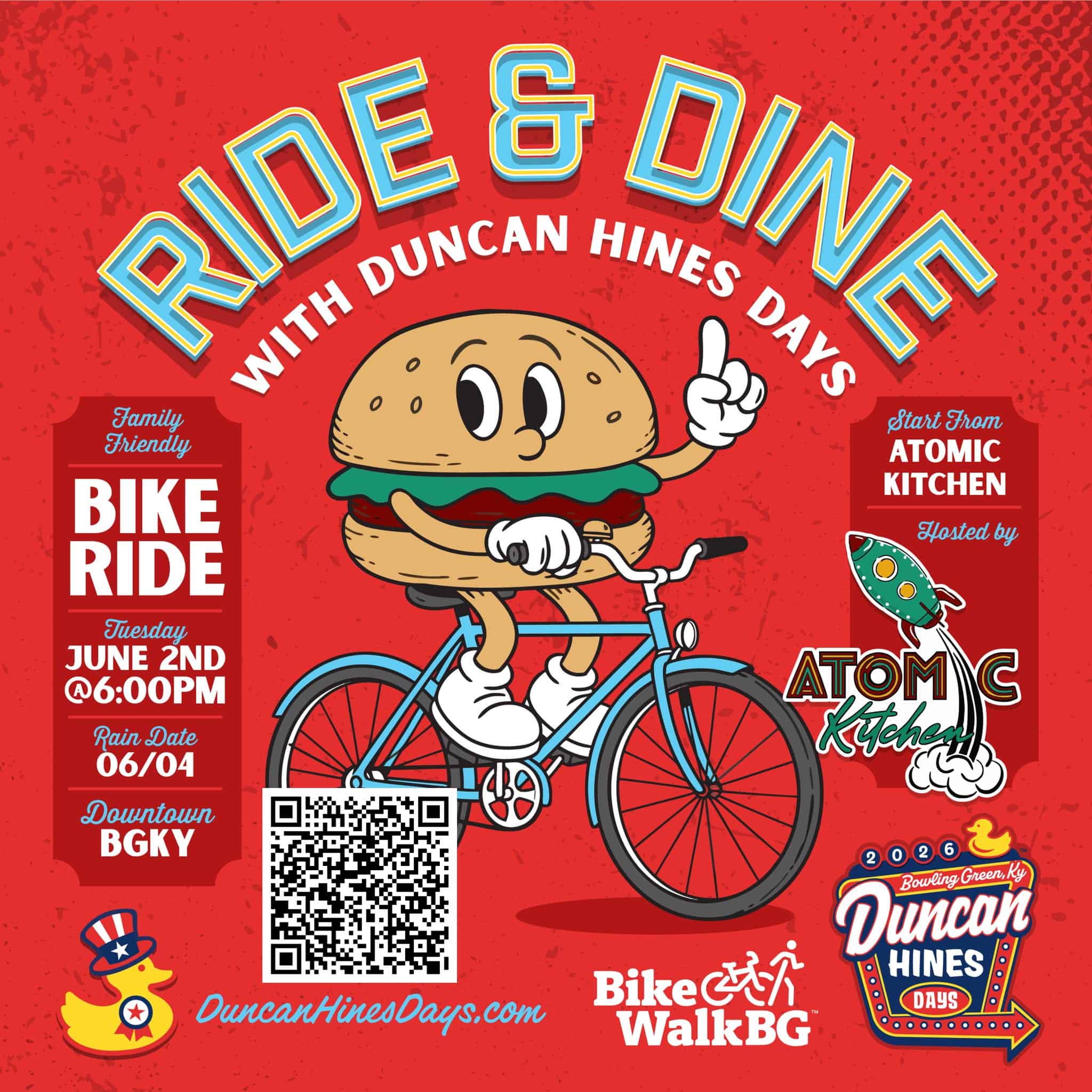Bowling Greeen Ride and Dine Community Bike Ride for Duncan Hines Days 2026