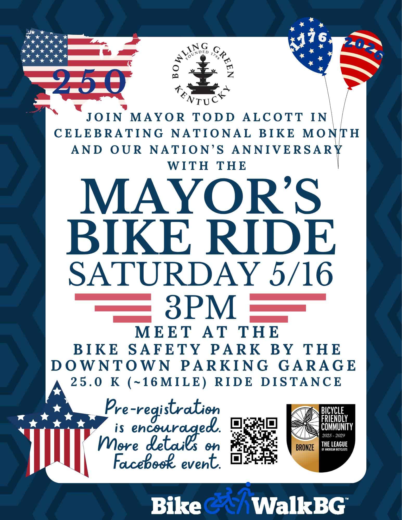 Mayor's Bike Ride Bowling Green Kentucky May 2026, Bike Month 2026