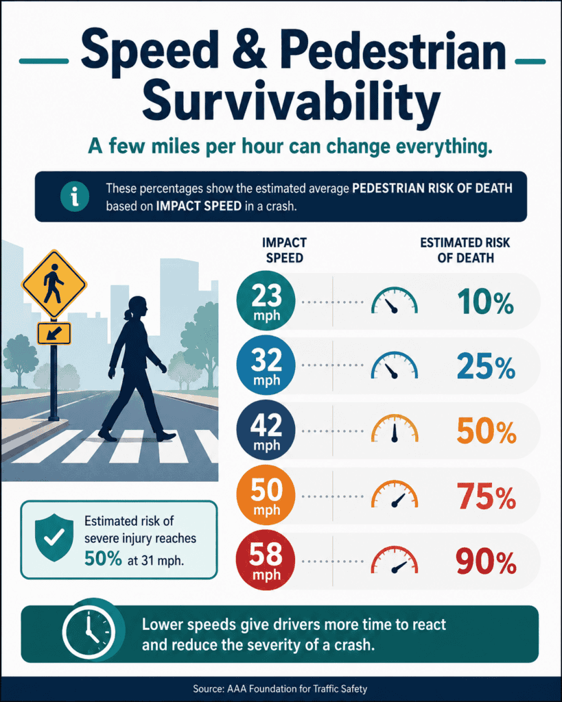 Speed & Pedestrian Survivability