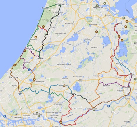 map of netherlands bicycle network