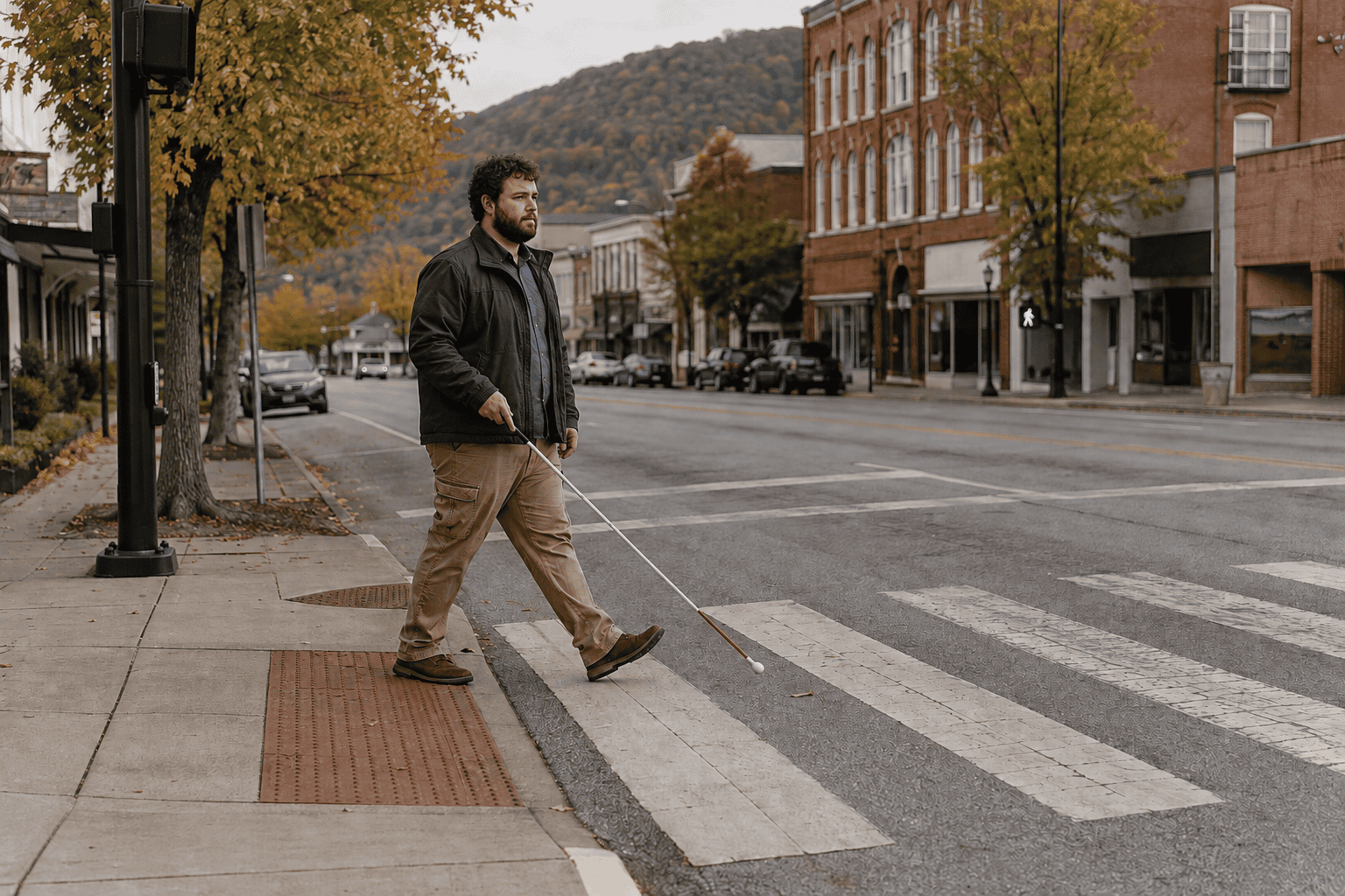 White Cane Awareness Day reminds us that accessible sidewalks, predictable crossings and drivers who yield are essential to independent mobility.